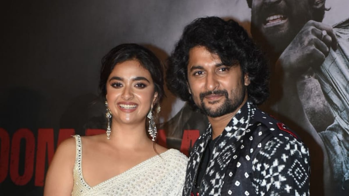 Dasara: Actors Nani and Keerthy Suresh joined by Rana Daggubati at the ...