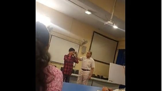 On Camera: UP student humiliated, abused in front of class by Allahabad University professor - Vimarsana News