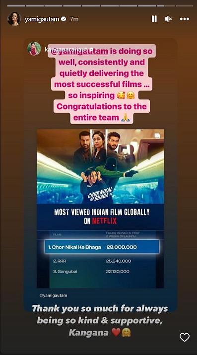 Kangana Ranaut Praises Yami Gautam For Delivering Successful Films, Says She Is "Inspiring"