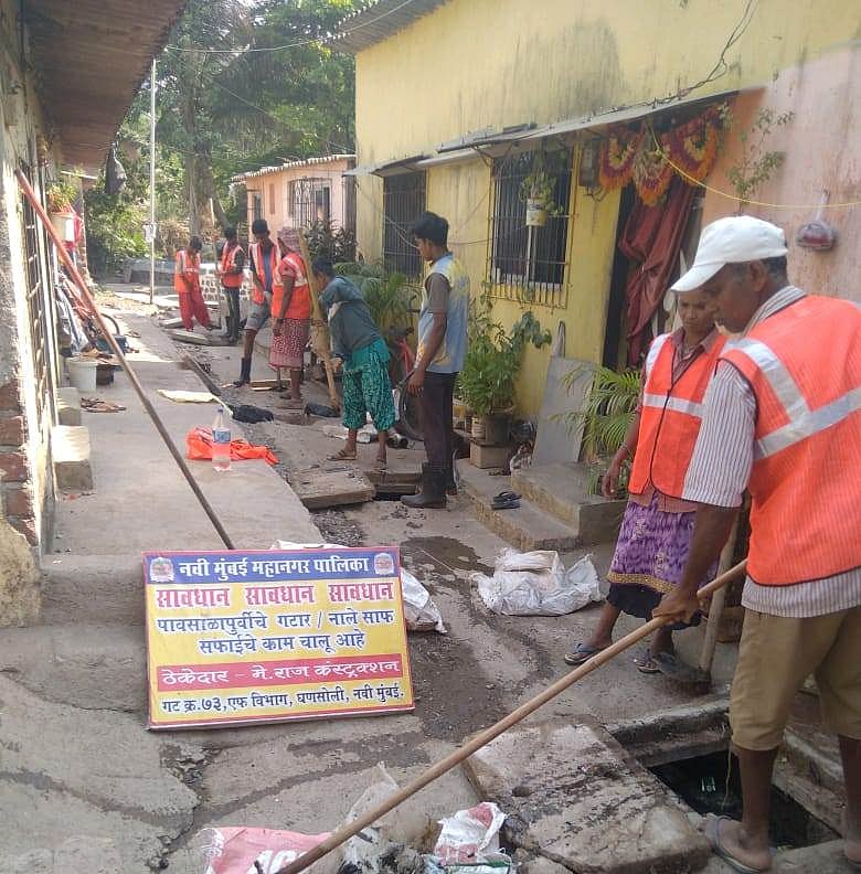 Navi Mumbai NMMC completes 65 premonsoon sewer cleaning work