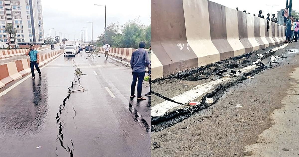 WATCH: Ved-Variav Bridge In Surat Develops Cracks Just 40 Days After Inauguration - Vimarsana News