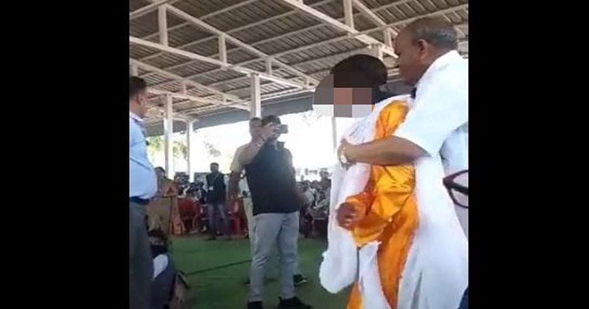WATCH: MP Congress Attacks BJP MLA Gauri Shankar Bisen For Touching Girls Inappropriately At Event - Vimarsana News