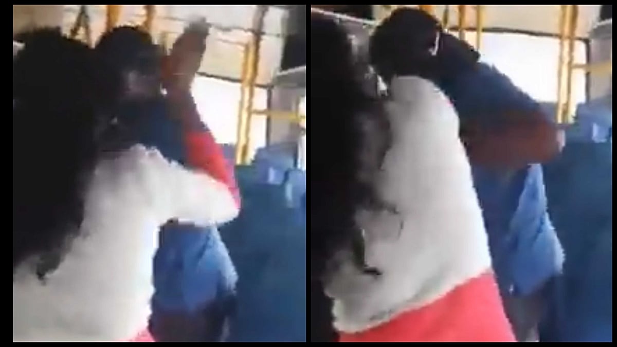 On Camera: Brave woman beats up man for harassment onboard a bus in Karnataka's Mandya - Vimarsana News