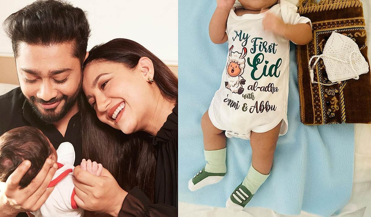 Gauahar Khan Shares Son Zehaan's First Eid al-Adha Picture In Adorable Onesie - Vimarsana News