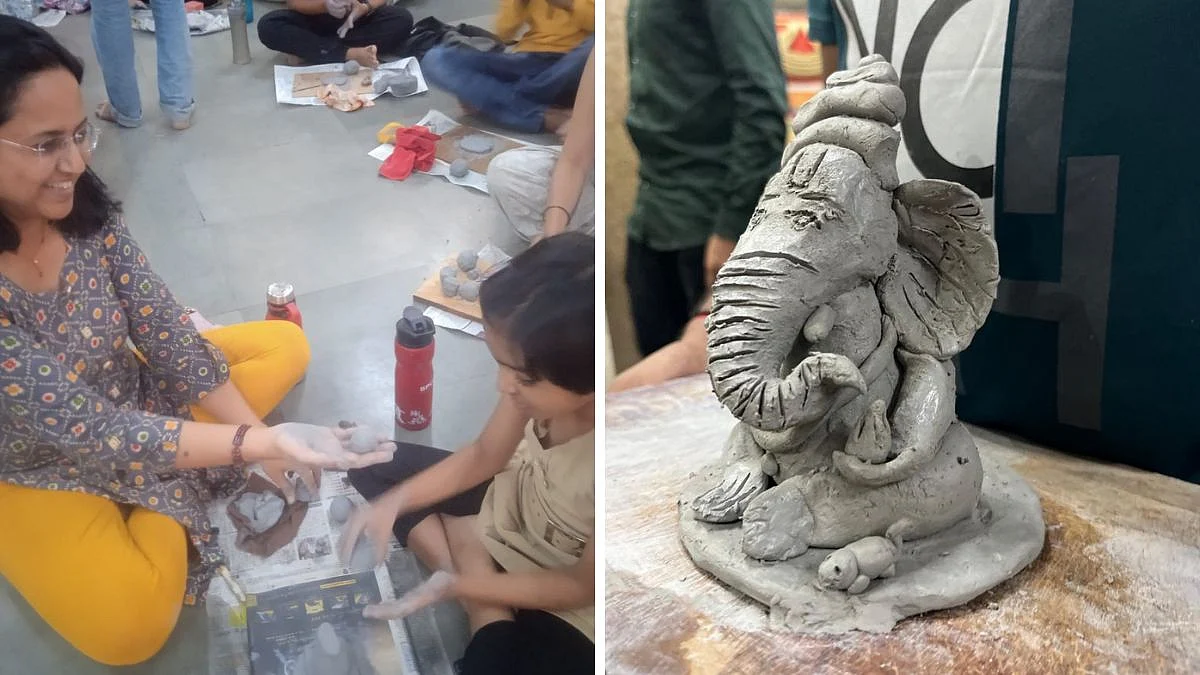Navi Mumbai: Over 90 Participate In Eco-Friendly Ganesh-Making Workshop In Seawoods