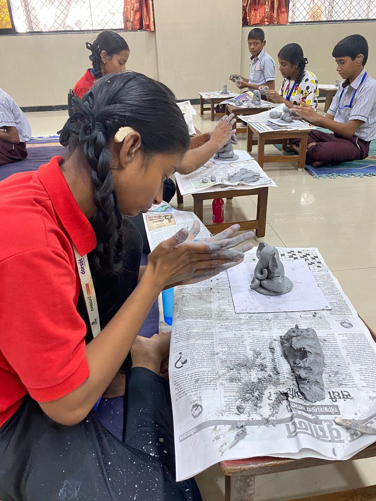 The NGO takes 30 workshops every year on how to make eco-friendly Ganpati idols.