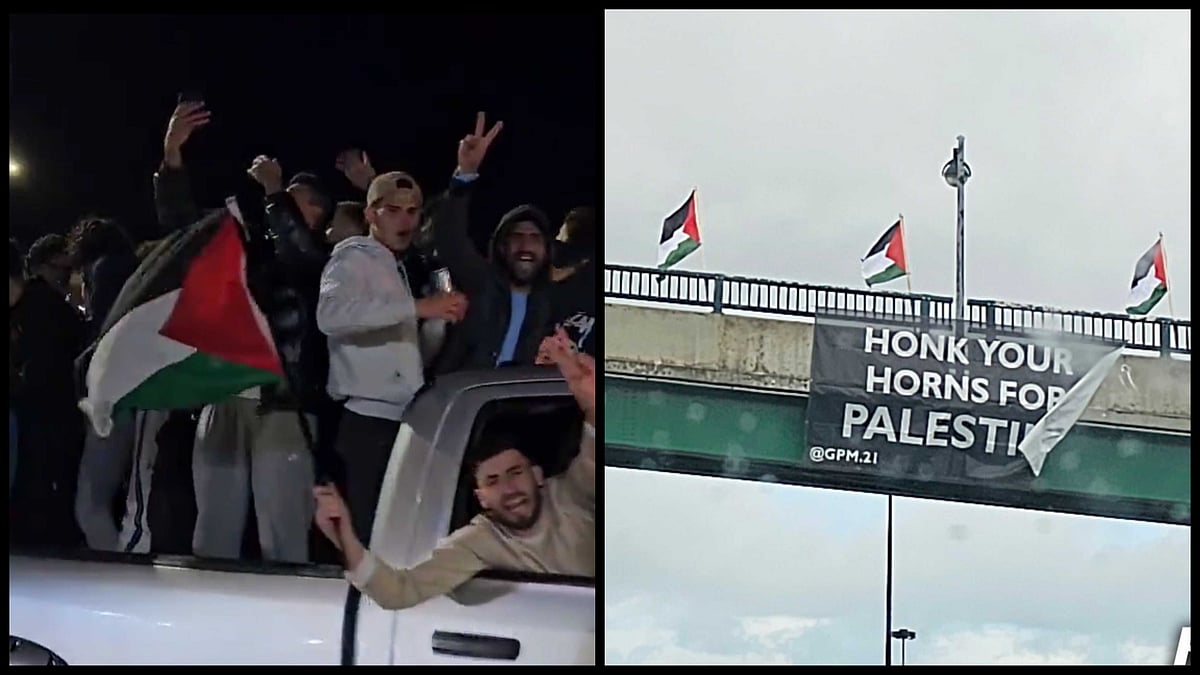 WATCH: Palestine Supporters In Canada's Ontario Celebrate Hamas' Terrorist Attack Against Israel