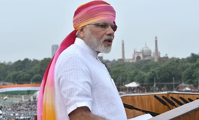 PM Narendra Modi addressing the Nation on the occasion of 70th Independence Day from the ramparts of Red Fort.