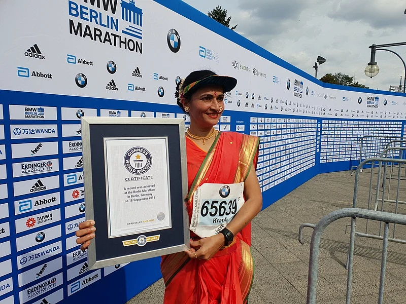 Kranti Salve at the Berlin Marathon