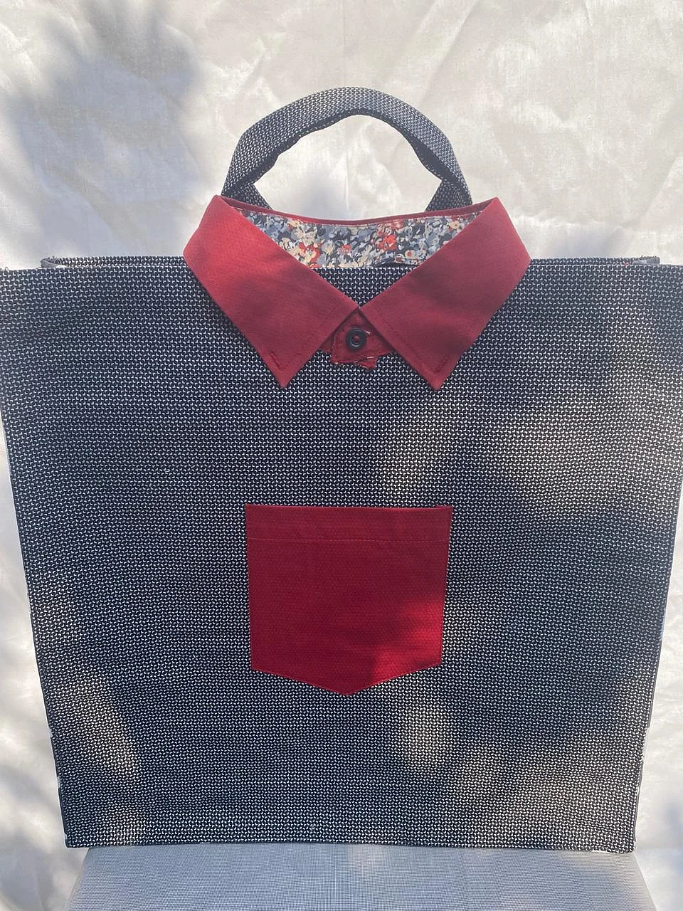 Tote bag made from shirts