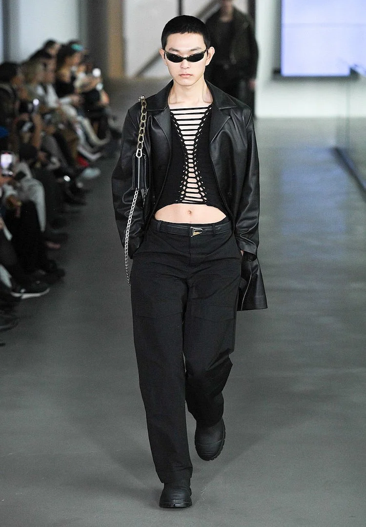Model sporting Dion Lee