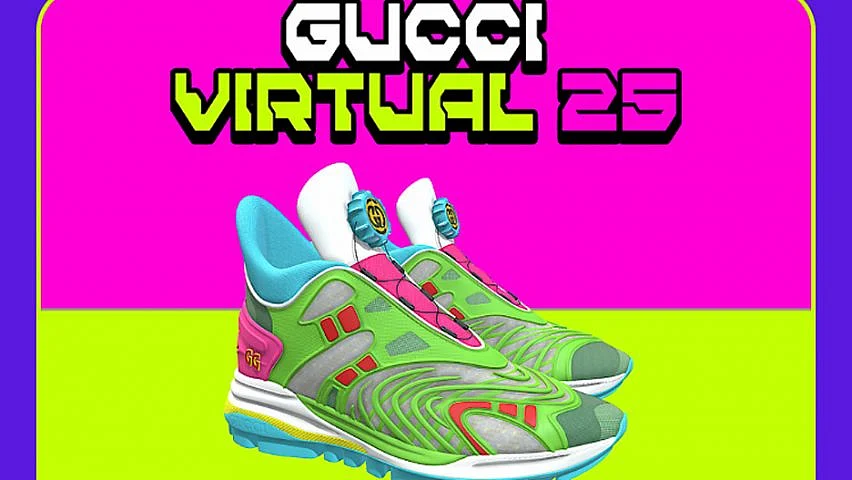 One of the wallpapers commissioned by Gucci for the sneakers.