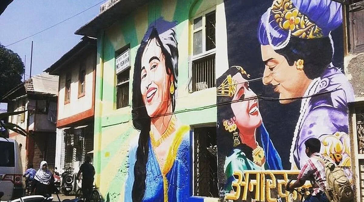 Ranjit Dahiya's murals, which were painted over.