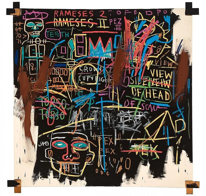 <div class="paragraphs"><p><em>Kings of Egypt II</em> by Jean-Michel Basquiat</p></div>