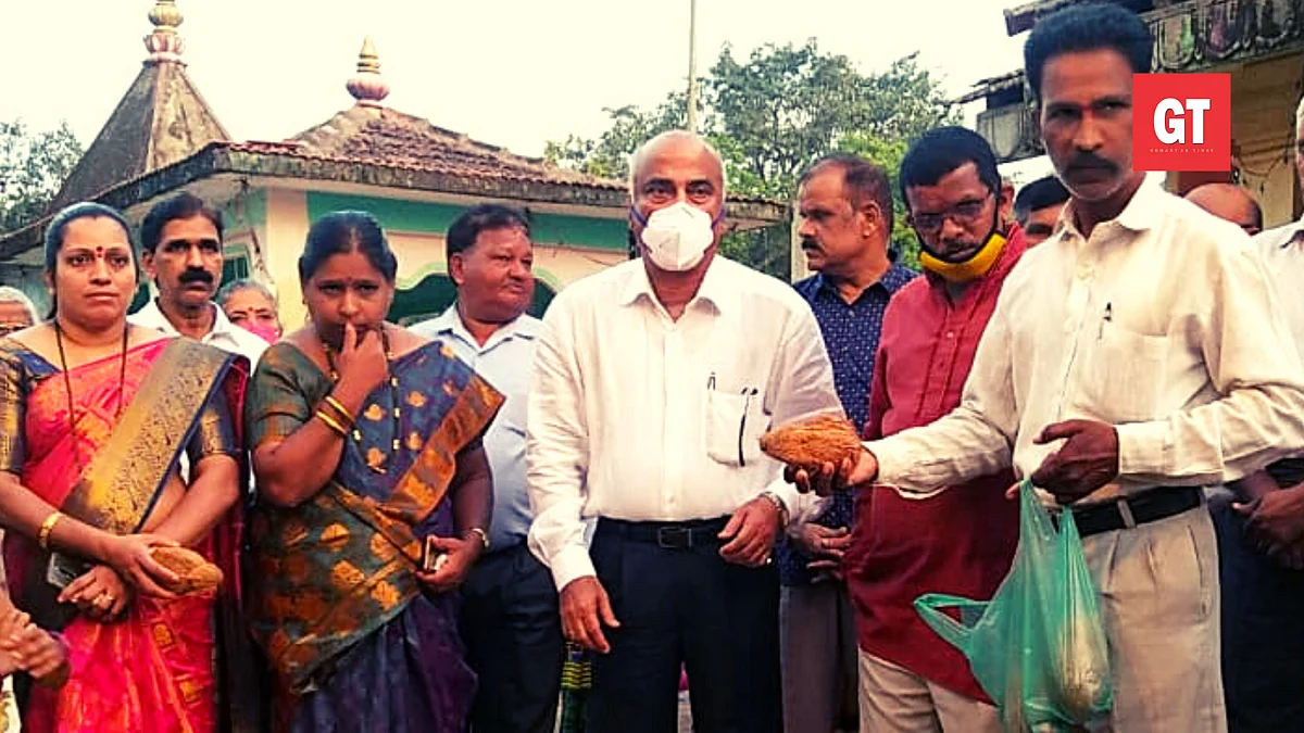 Deputy Chief Minister and BJP's current MLA from Pernem, Manohar 'Babu" Ajgaonkar in Mopa
