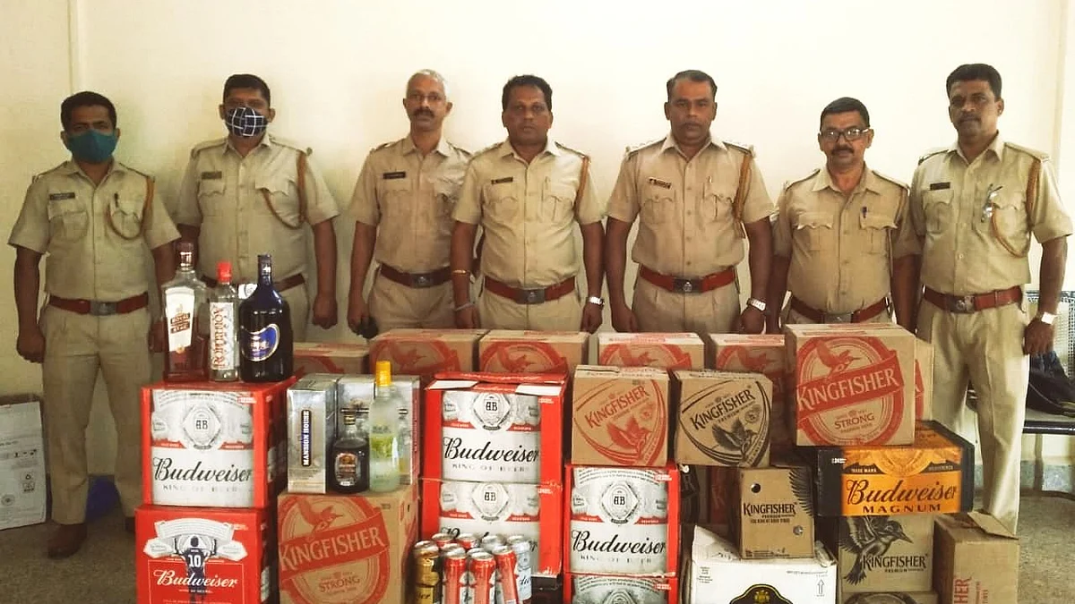 Vasco police seize liquor worth Rs 57,000