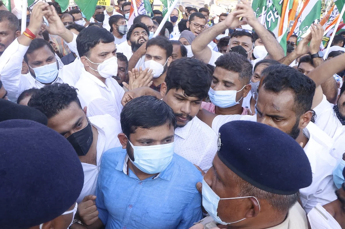 <div class="paragraphs"><p>Kanhaiya Kumar leading Congress protest in Goa.</p></div>