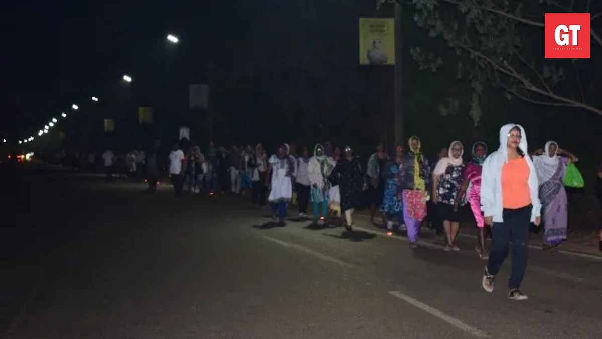 Thousands of devotees from across Goa participate in the 10 km 'Walking Pilgrimage', which begins well before dawn