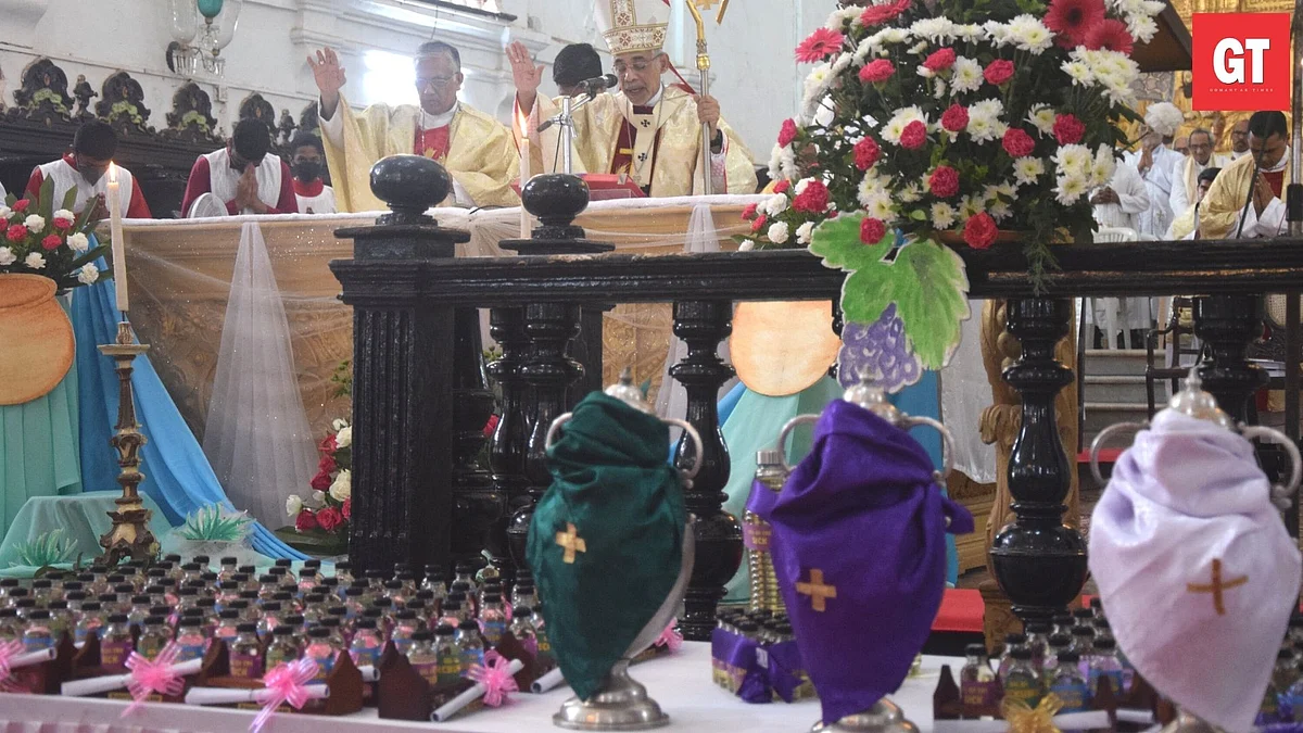 Blessing of the holy oils and annual Chrism mass held at Old Goa