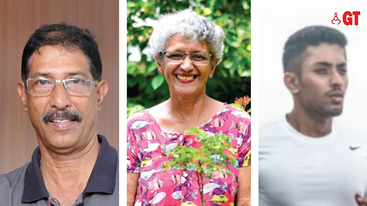 (L-R): Catch Brahmanand Sankhwalkar, Isabel de Santa Rita Vas and Ashwyn Barreto on Day 2 of the Liberty and Light Festival of Goa