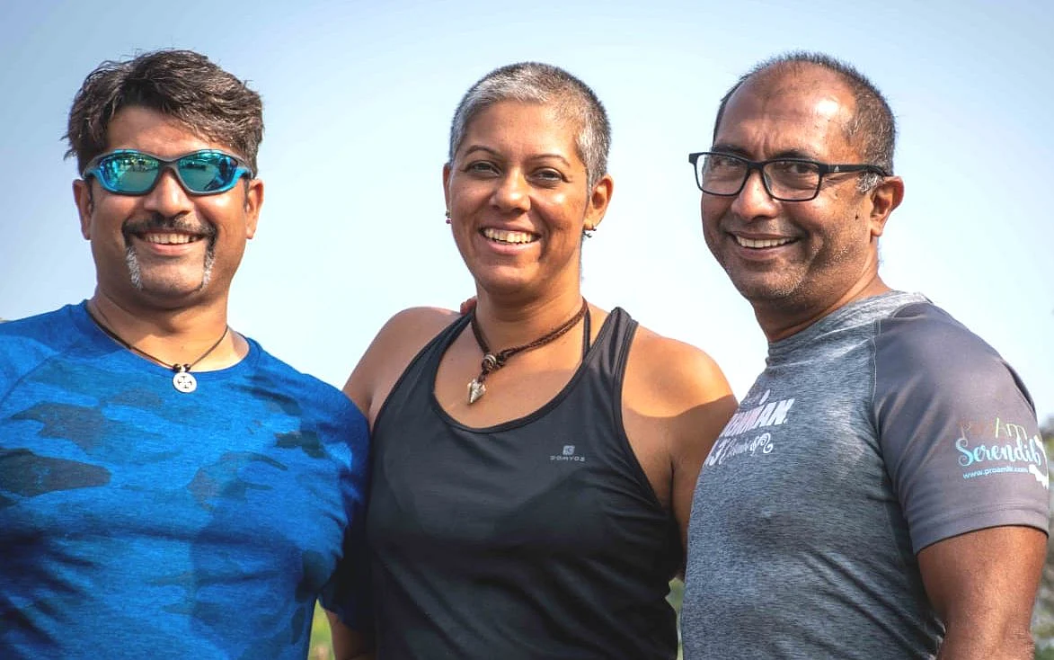 (L to R): Indrajeet Khadilkar, Nisha Madgaonkar and Agnelo Desa will train participants for the Ironman triathlon