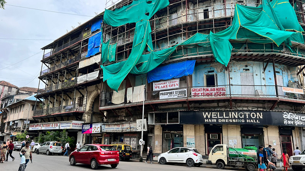 The heritage Jer Mahal building in Dhobi Talao, Mumbai, which houses many Goan kudds, is currently undergoing repairs.