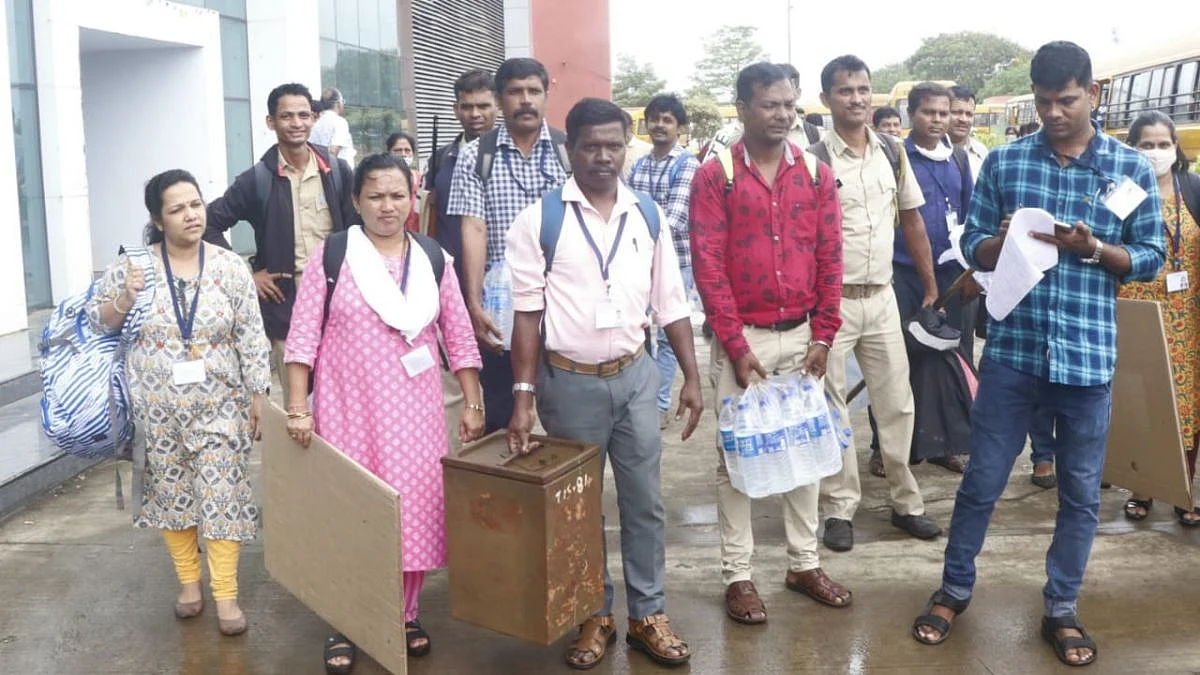 Fate of 5038 candidates will be sealed in ballot boxes, as 186 panchayats will go to polls on Wednesday. Polling staff collected their polling material from respective taluka centres and have headed to their respective polling stations. Polling will start from 8 am onwards and will continue till 5 pm. The results will be announced on August 12.