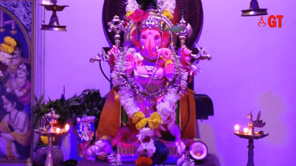 Ganesh idol made from sandalwood.