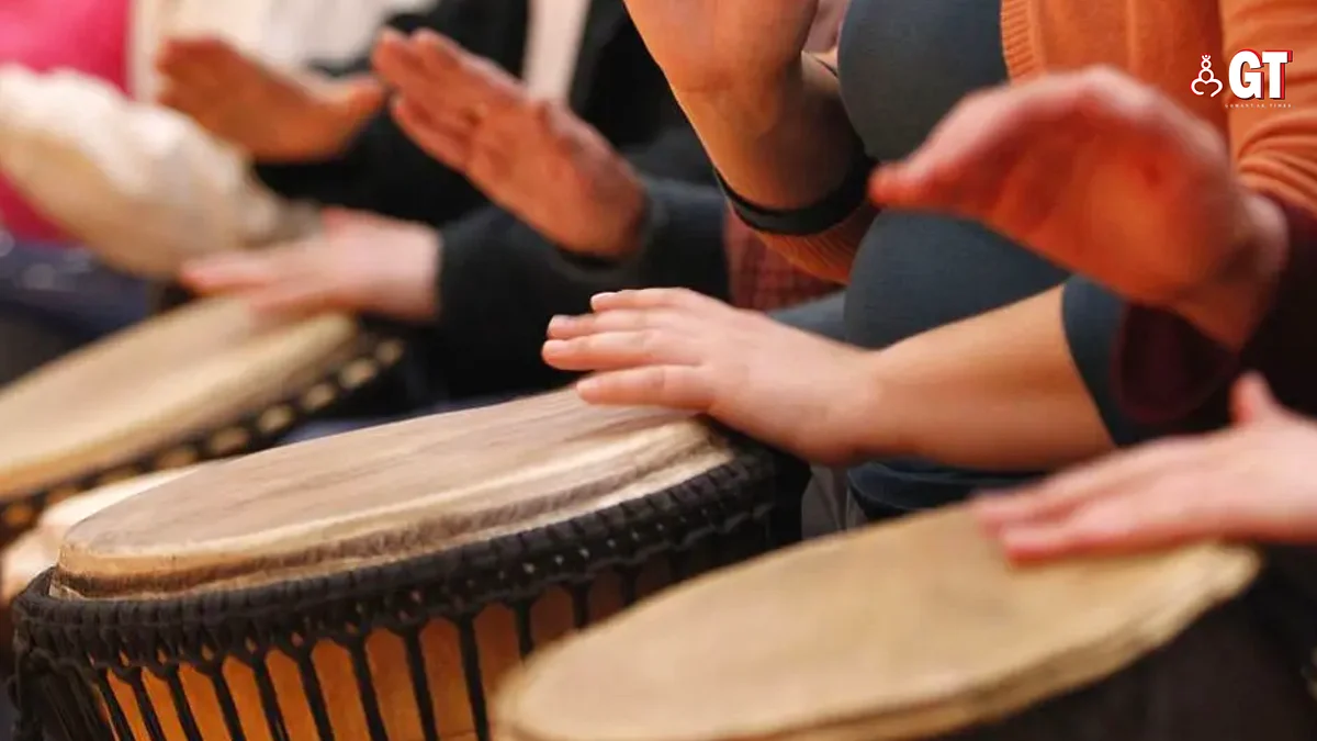 Join a drum circle with sound therapy in Anjuna