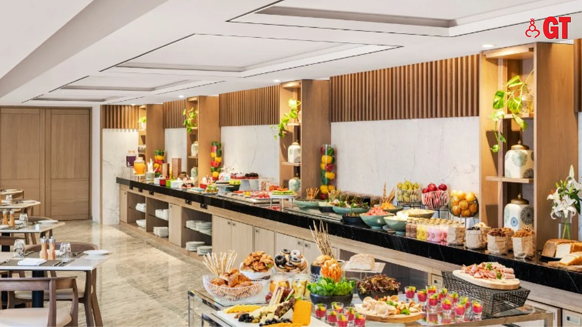 The buffet at Vivanta's Mynt restaurant, in Miramar