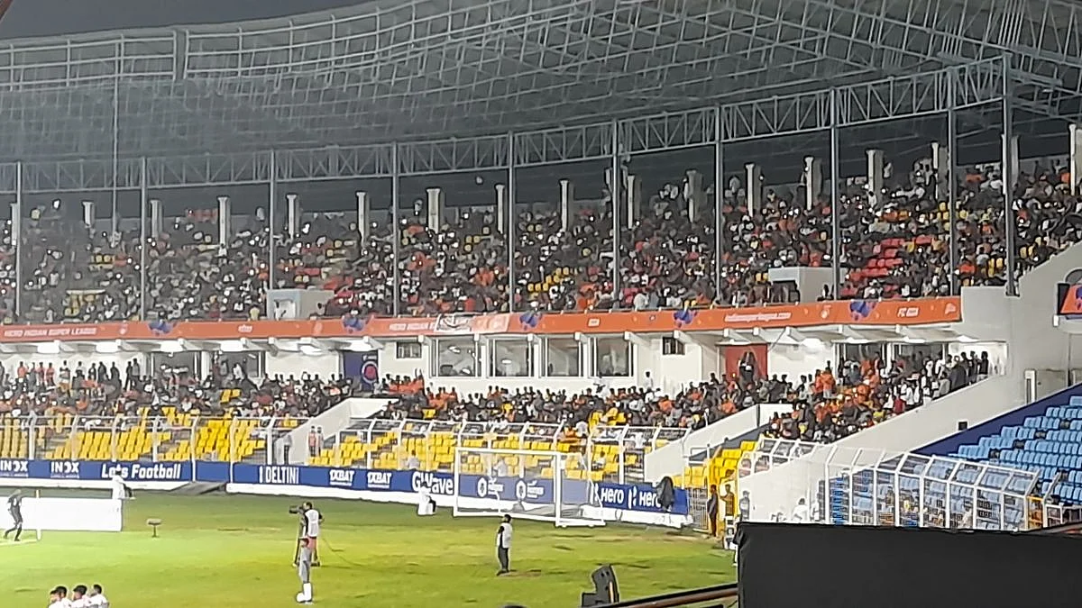 FC Goa fans came out in good numbers to cheer their team at Fatorda on Thursday.
