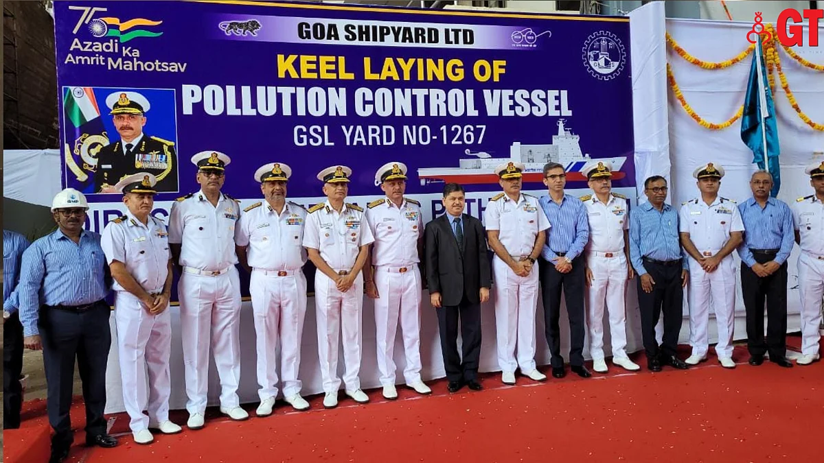 Keel laying of two Pollution Control Vessels at GSL held on Monday.