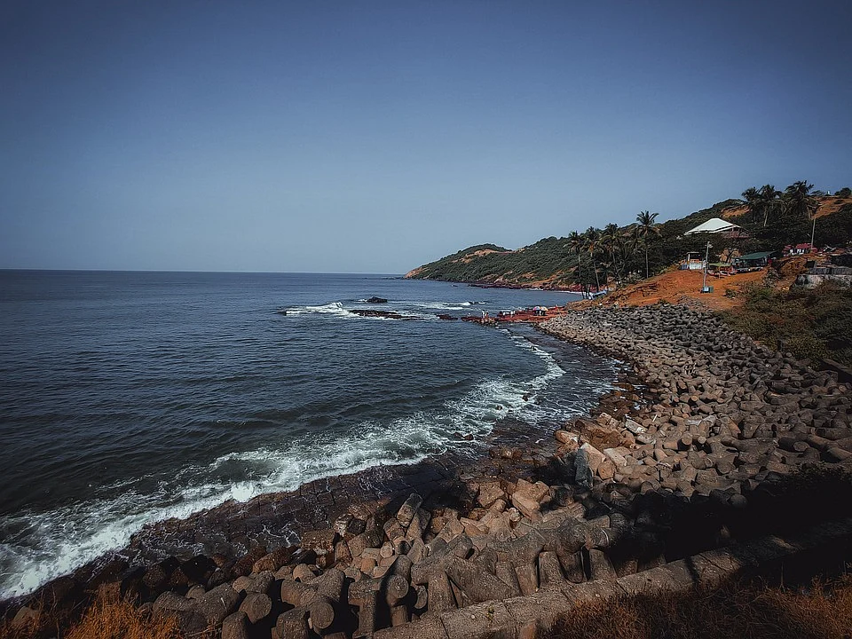 The northern sea coast in Goa