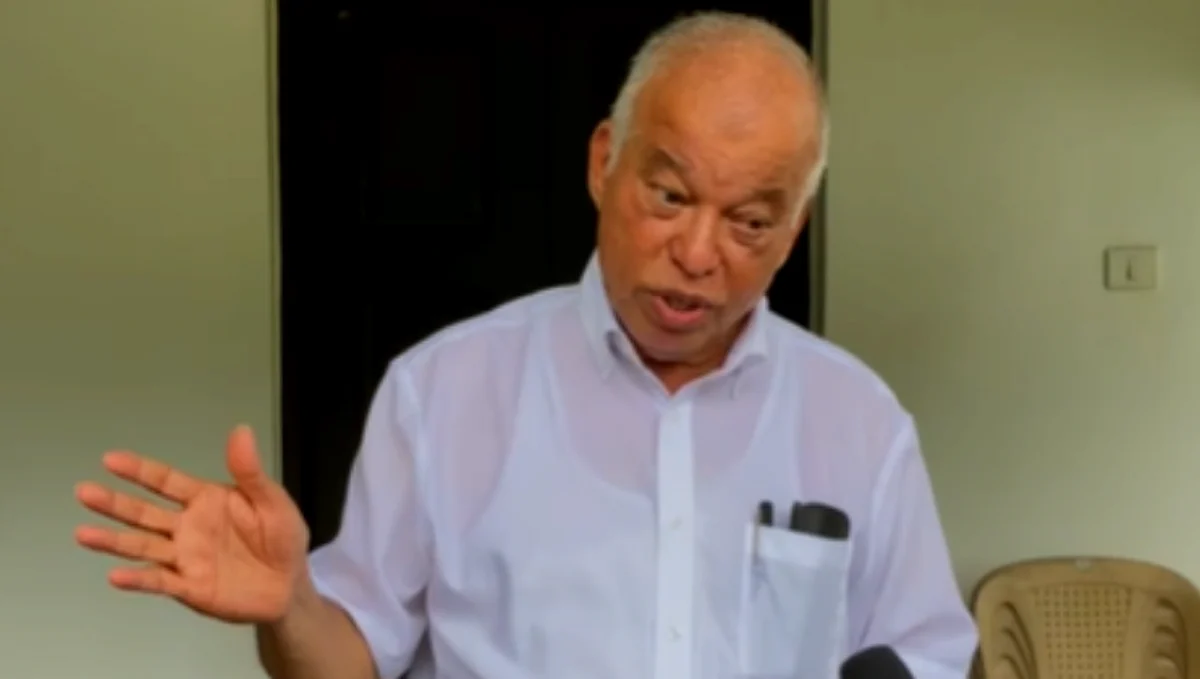 Luizinho Faleiro addressed party workers in Navel on Monday, September 27, 2021