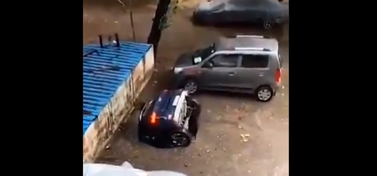 Watch: Car entirely swallowed by sinkhole in Mumbai, scary video goes viral