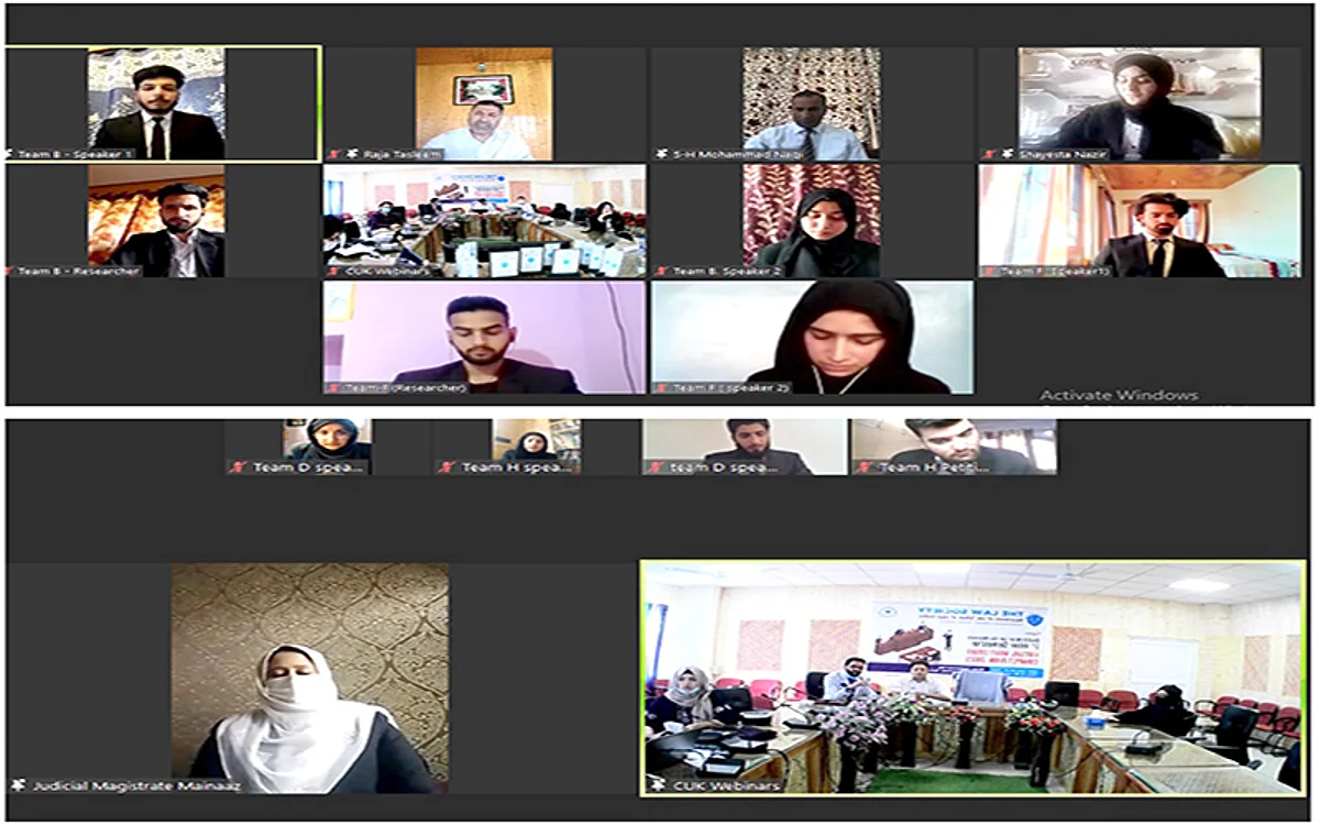 CUK’s Law Deptt holds online moot court competition