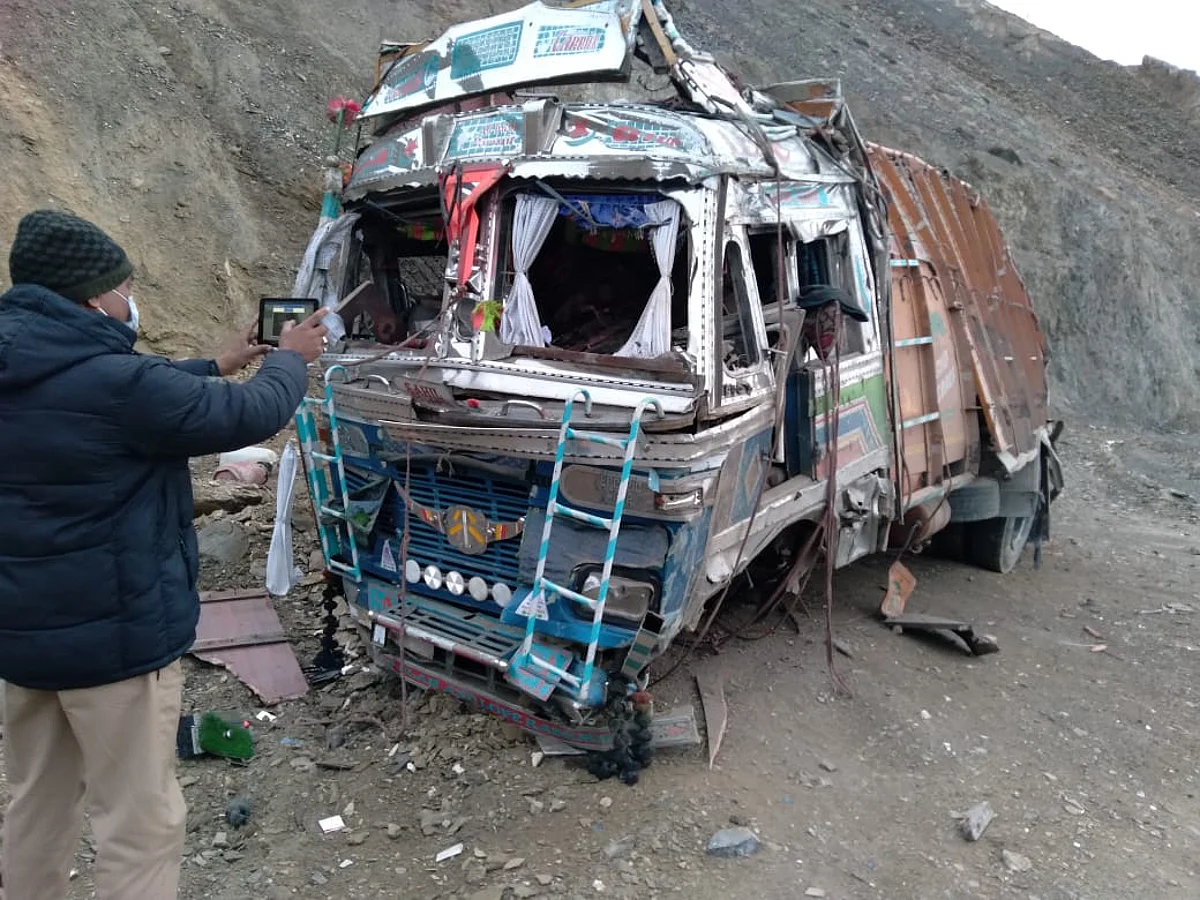 The accident occurred at one of the highest mountain passes on Srinagar-Leh highway around 4 am this morning.