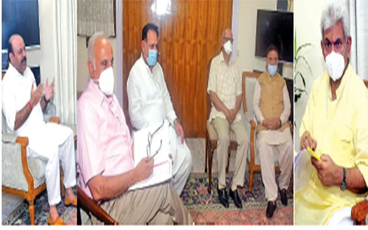 Former MLCs, delegation of GurjarDesh Charitable Trust call on LG Sinha