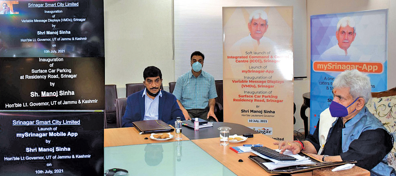 LG Sinha inaugurates multiple projects of Srinagar Smart City