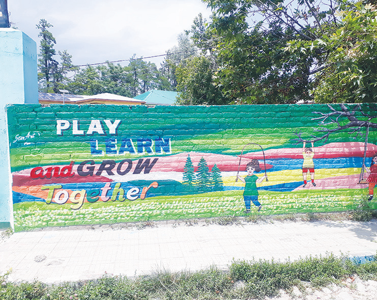 Murals, graffiti, lights make Shopian colourful