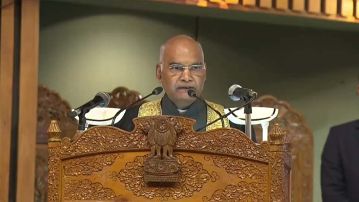 President Ram Nath Kovind addressing the 19th annual Convocation of the University of Kashmir on Tuesday.
