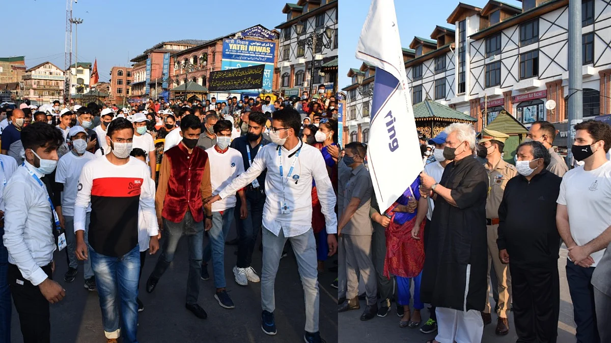 LG flags off 'Run for Polythene-Free Srinagar' from Ghanta Ghar in Lal Chowk