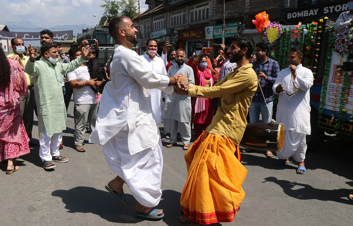 Hindus celebrate the festival by fasting, singing, praying together and visiting Krishna or Vishnu temples. Dance drama popularly known as Rasa Lila or Krishna Lila is also held to showcase the legend of Lord Krishna among many Hindu communities.