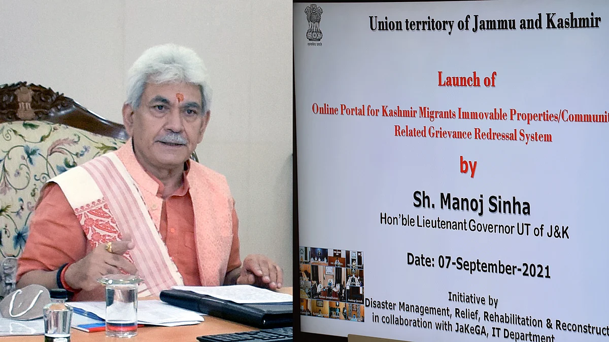 Sinha launches portal for grievance redressal of immovable properties of Kashmiri migrants