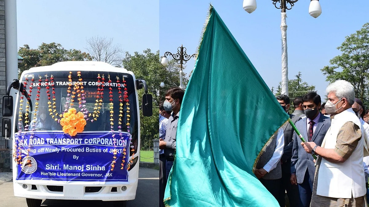 LG launches online services of Motor Vehicle Department, flags off JKRTC’s new fleet of buses