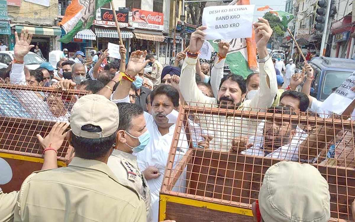 Congress stages protest against inflation, demands statehood restoration