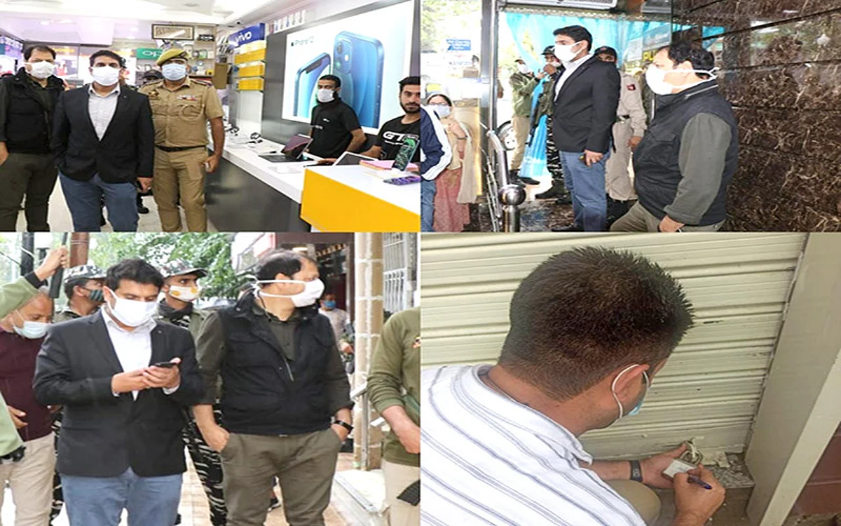 Authorities act tough against violation of COVID SOPS in Srinagar