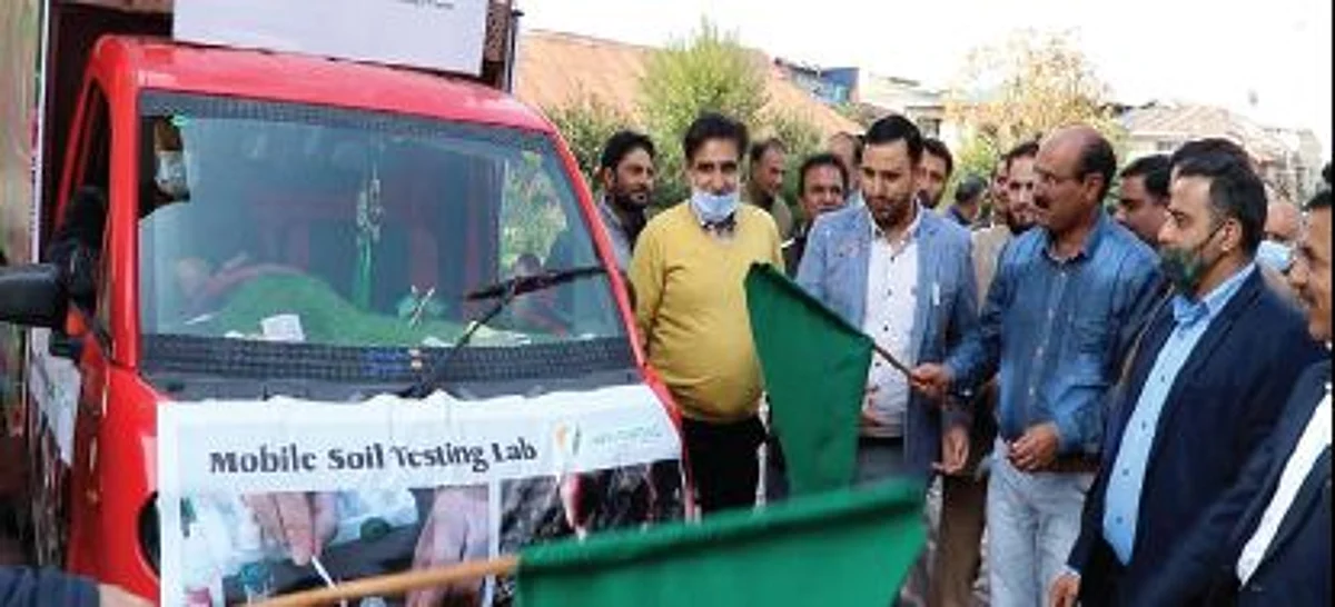 Director Agriculture Kashmir flags off Mobile Soil Testing Van