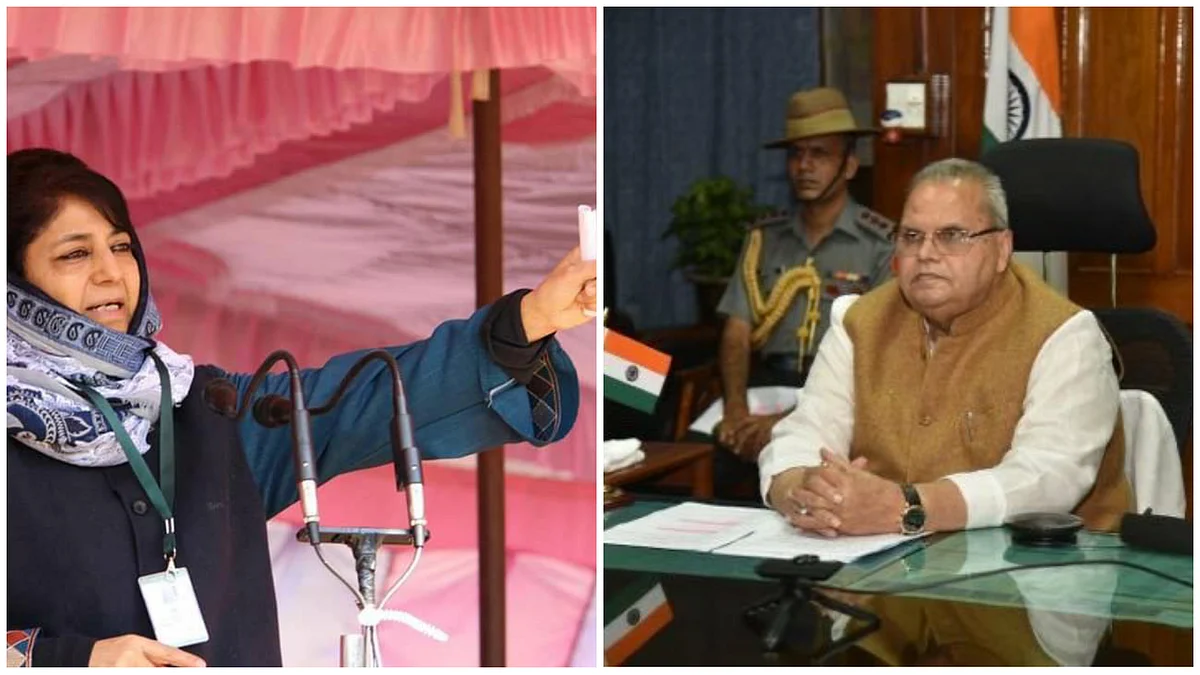 Roshni Act: Mehbooba serves defamation notice to ex-J&K Guv Satya Pal Malik