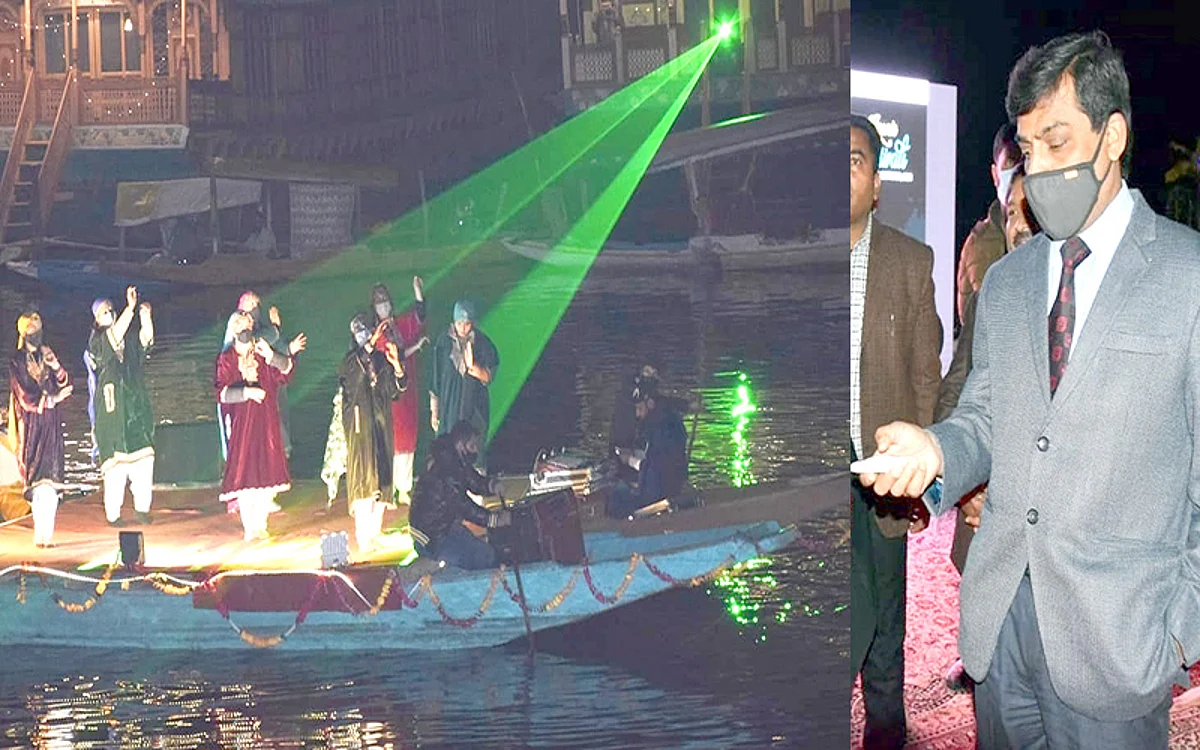 Icon Week Celebration|Chief Secretary inaugurates laser show, first ever open air theatre in Dal Lake